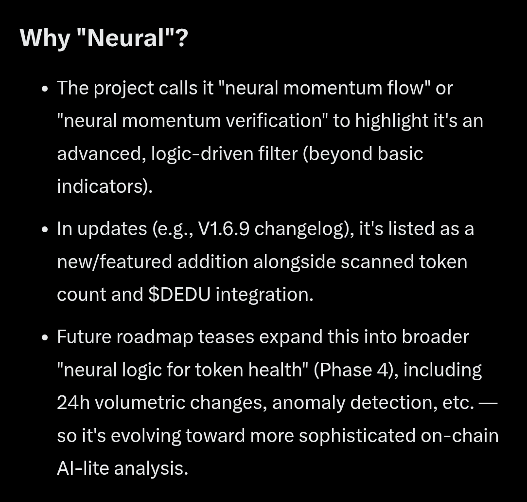 deducationsol's tweet photo. @grok breaking down our "Neural Momentum" flows as logical part of trading process are way beyond our expectation. Solid tools were built for the winners, not only hype or false kols.
$DEDU
https://t.co/RFaLNvIxk1
#deducation #solana #tokenlaunch #memecoin #dexscreener https://t.co/8cCbn3Vh8x