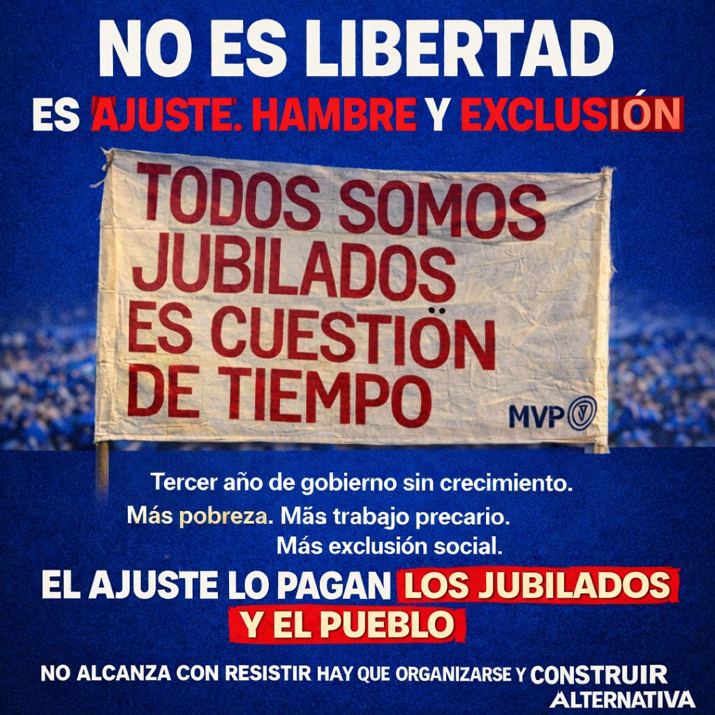 NO ALCANZA CON RESISTIR!
SÚMATE a luchar en el Frente de Jubilados Axel Kicillof Presidente 2027. Por un Argentina con Justicia Social. "Organizarnos porque necesitaremos toda nuestra fuerza" Por nuestros derechos y la democracia.