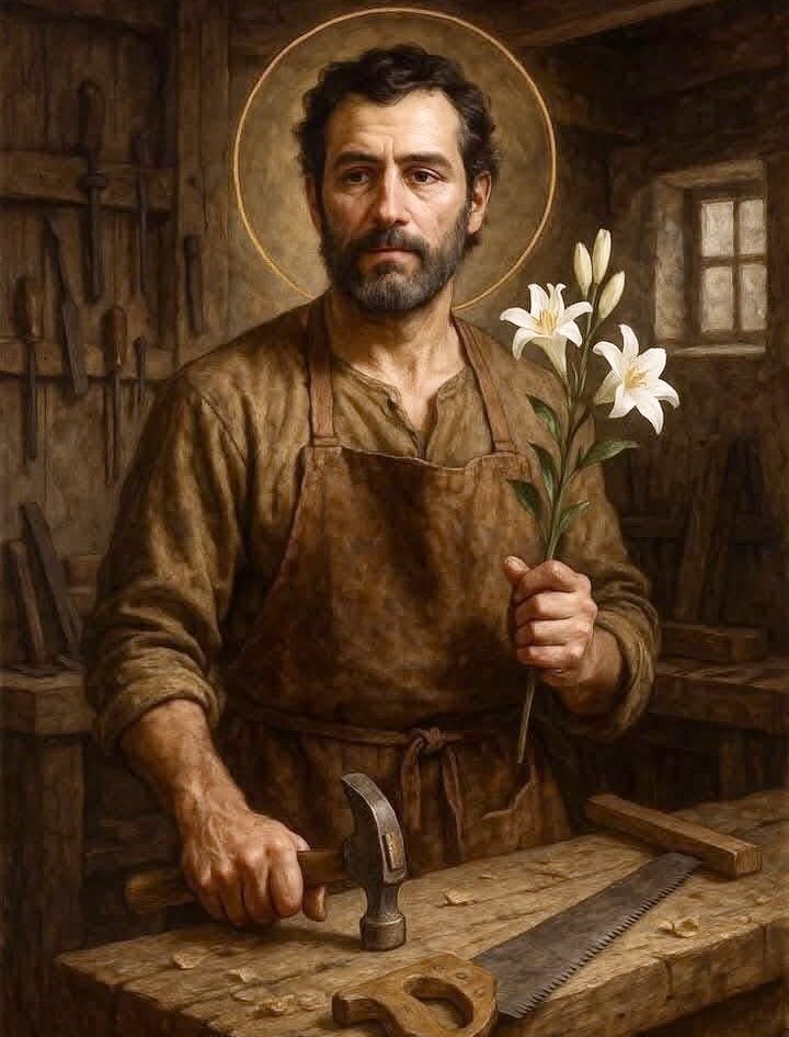 SAN JOSÉ,ENSÉÑANOS CÓMO SER BUENOS TRABAJADORES AL SERVICIO DE DIOS Y DE NUESTROS PRÓJIMOS.