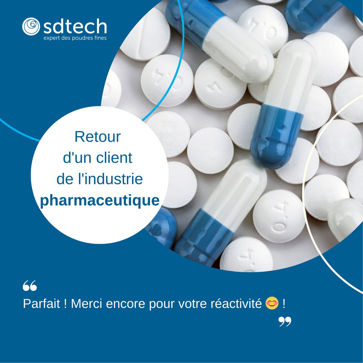 SDTech_Groupe's tweet photo. [RETOUR CLIENT] 
@SDTech_Groupe, expert des #poudres fines depuis plus de 26 ans, collabore avec l'industrie #pharmaceutique en proposant une offre innovante et sur-mesure avec une large gamme de prestations de haute technicité.
#satisfactionclient #industrie #poudres https://t.co/oABSTsP4qm