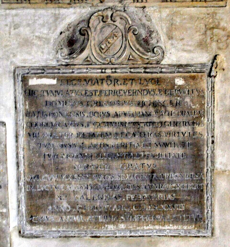 nikolausmella's tweet photo. Today marks the 397th anniversary of the death of the German #renaissance composer, Gregor #Aichinger. :-) ❄️ † #Augsburg 🇩🇪 #Deutschland #EarlyMusic
Epitaph für Gregor Aichinger im Augsburger Domkreuzgang.
📸: UliE1350, November 2015. https://t.co/z71VCtbM5A