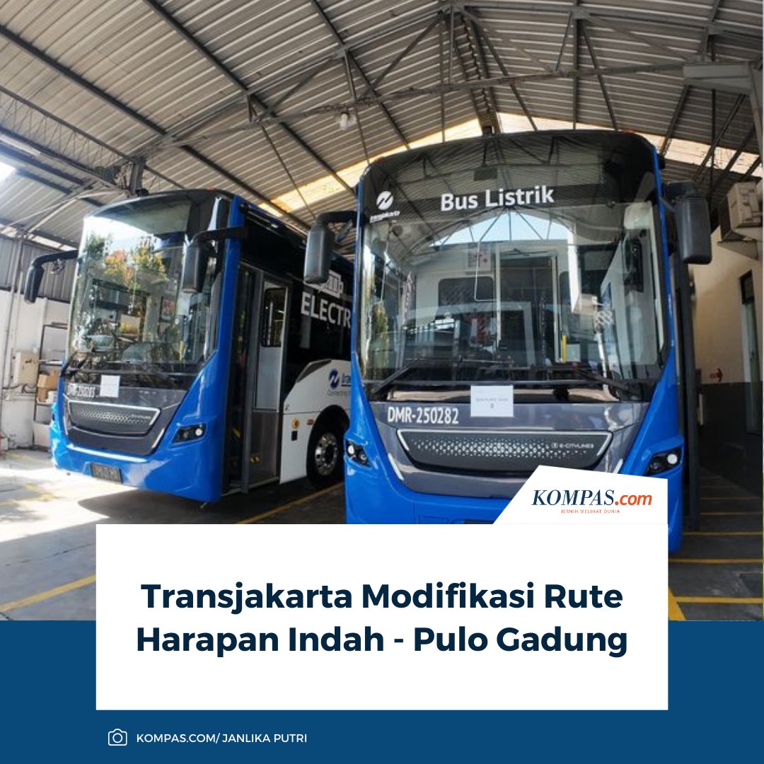 kompascom's tweet photo. PT Transportasi Jakarta (Transjakarta) melakukan modifikasi pada rute Harapan Indah - Pulo Gadung (2B) dengan menambah titik perhentian strategis.
Baca Selengkapnya 👇🏻
https://t.co/JcMk6WrPfQ
~NA #Transjakarta #RuteBaru #HarapanIndah #PuloGadung https://t.co/BIKpfTbF7a