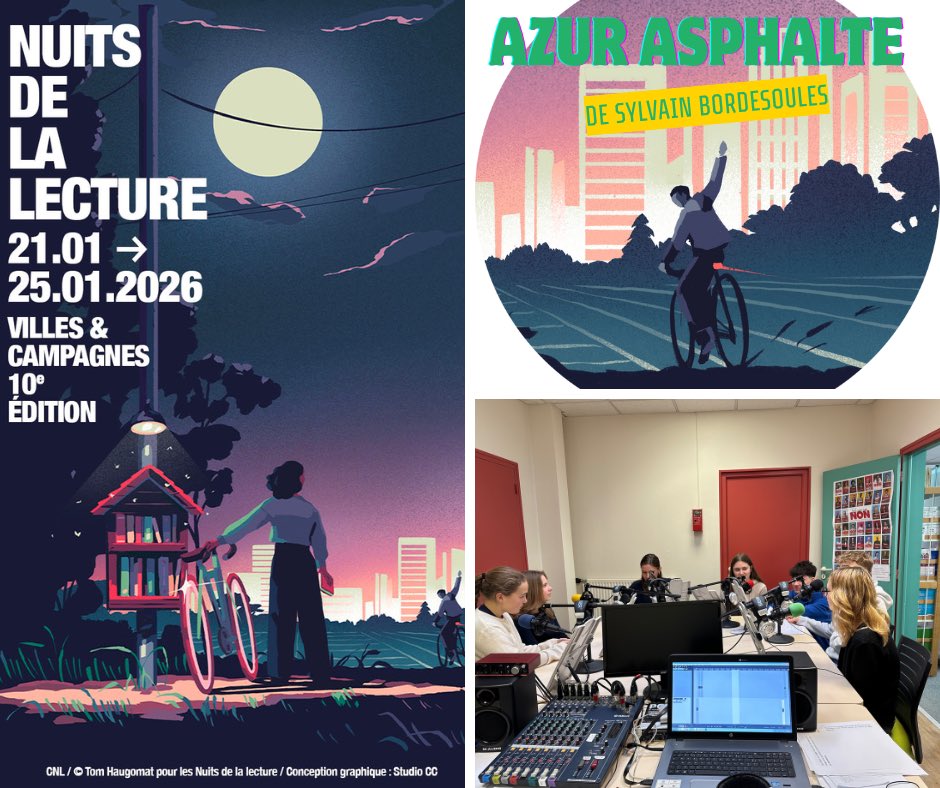 #Nuitsdelalecture 2026  Maxime, Aurore, Jeanne, Édouard, Jeanne, Juliette; Louna et Marie vous parlent de l'Album Azur Asphalte de Sylvain Bordesoules aux éditions <a href="/bdgallimard/">BD Gallimard</a> 
🎧 podeduc.apps.education.fr/video/122097-2…