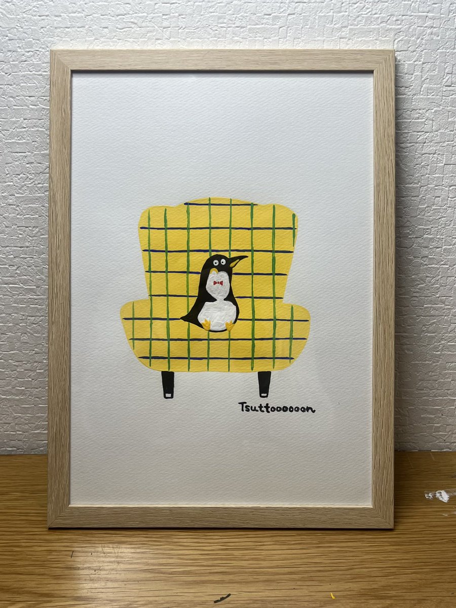 次の個展（3月13日〜16日）に向けて。４枚目🐧