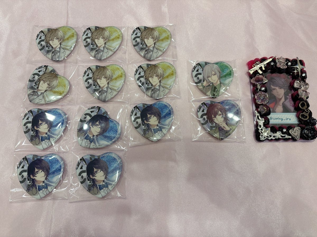 coringo_iro's tweet photo. 【交換】クリミナーレ！ クリミナ リジェフェス ラメハート缶バッジ

譲:ジェラルド、ルチア、テンペスタ、キアーヴェ、ネロ、カラ、ファンタズマ

求:ダンテ

郵送又は広島市内手渡し
※痛バ用に収集していますので現地交換の予定はありません

検索からもお気軽にお声掛けください https://t.co/4wrARBe6vh
