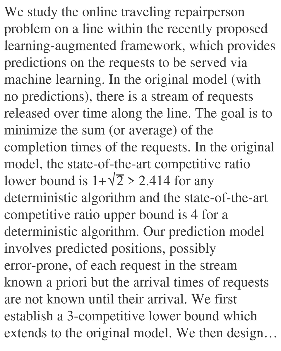Learning-Augmented Online TRP on a Line

Swapnil Guragain, Gokarna Sharma
arxiv.org/abs/2601.13494 [𝚌𝚜.𝙳𝚂 𝚌𝚜.𝚁𝙾]