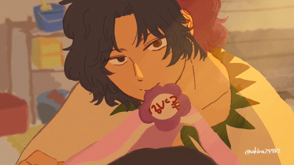 (きぺ見えてないけど) ちとたち
昨日の落書きに色つけた📛