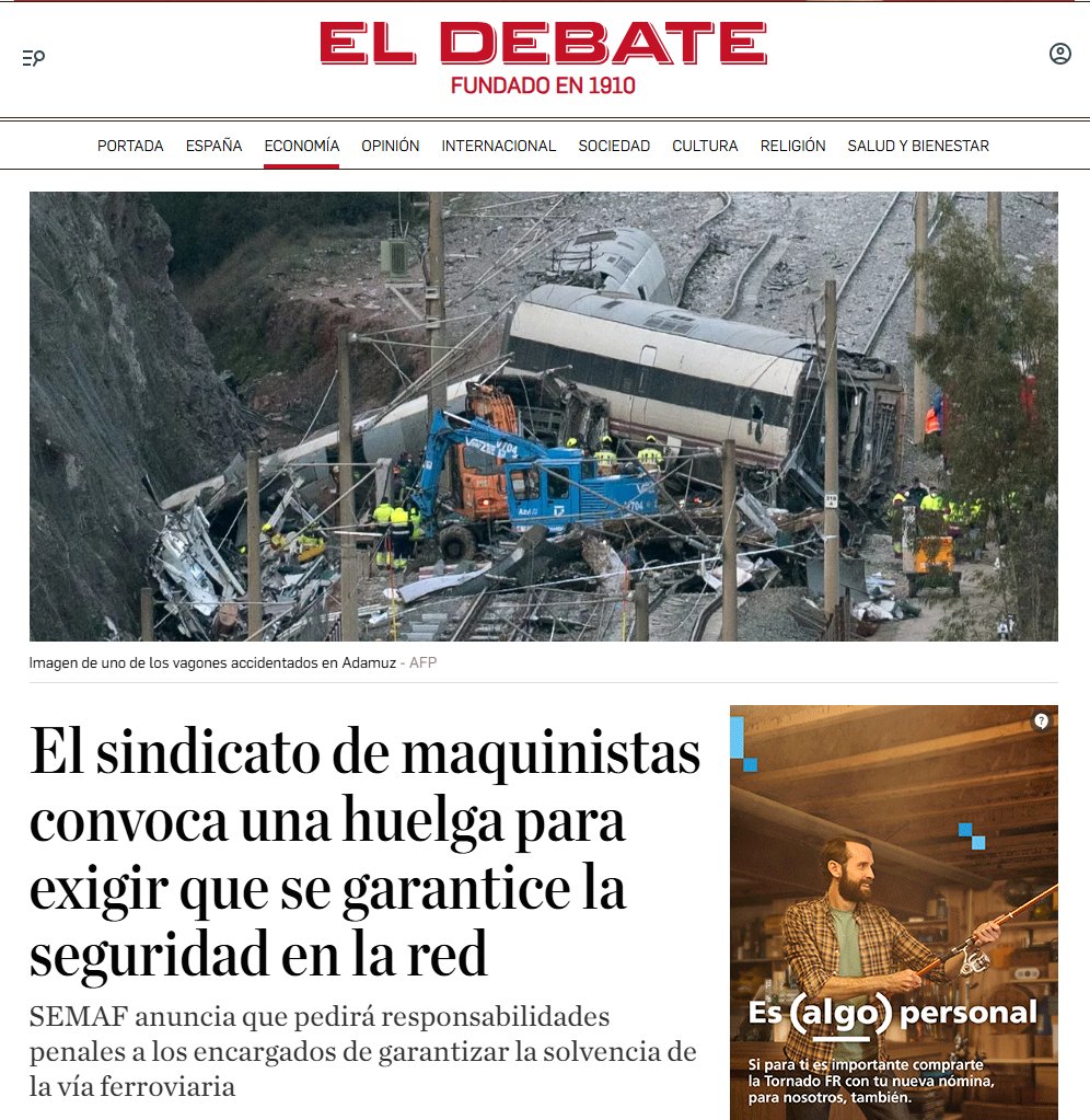 Lógico, viendo el lamentable estado en el que se encuentran las infraestructuras.

Los que deberíamos irnos a la huelga contra este gobierno indecente somos todos.