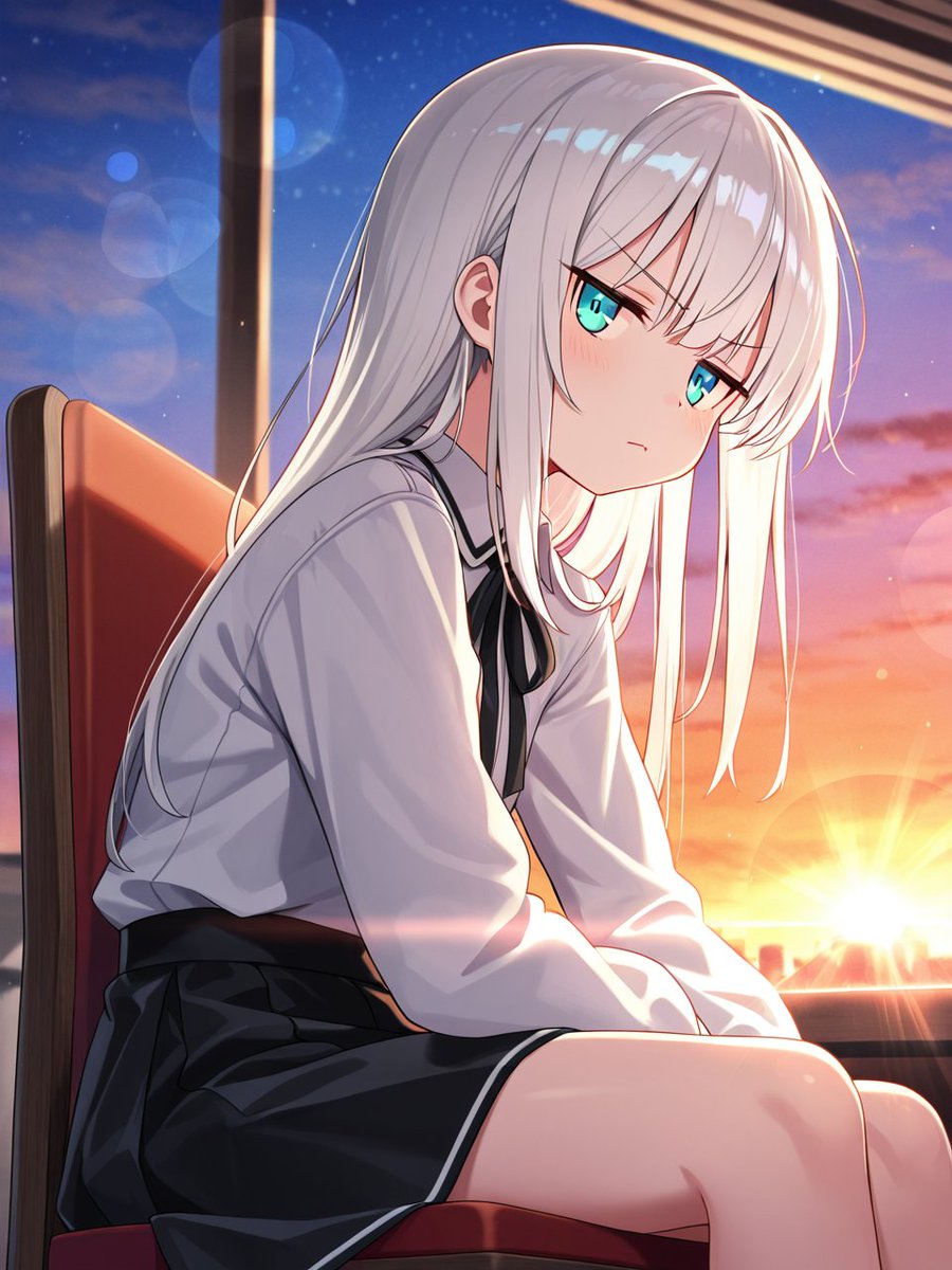 MechParasiteAI's tweet image. #sunsetting #しごおわトレーナーズ #AIart 
「今日はちゃんとやったんでしょうね？」
その一言で、心の中の小さな達成感が、ふわっと浮かび上がる。
“Did you do your best today?”
With just that question, a quiet sense of accomplishment rises inside.