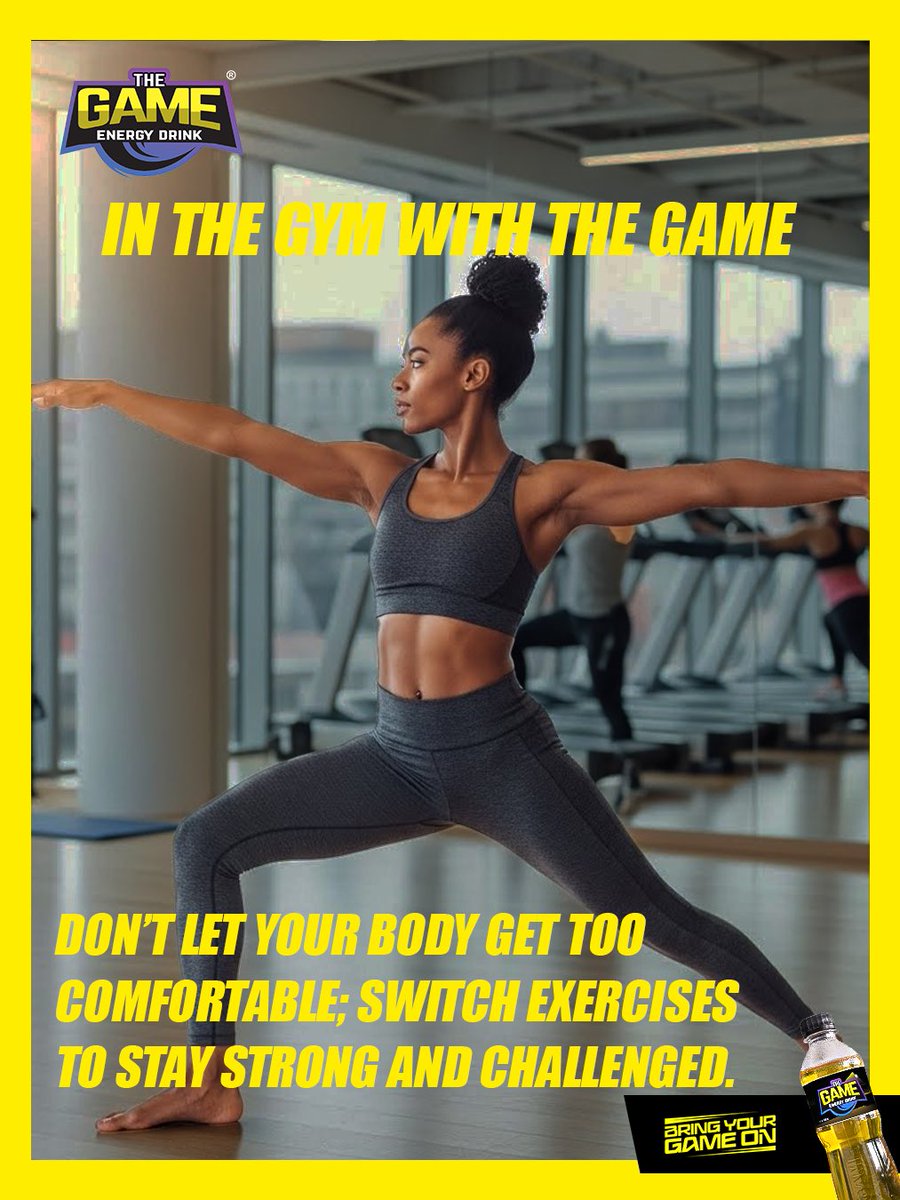 Same effort, new challenge. 🔄🔥
Keep your workouts exciting and effective!

#TheGameEnergyDrink #FeelTheEnergy  #BringTheGame #PowerUp