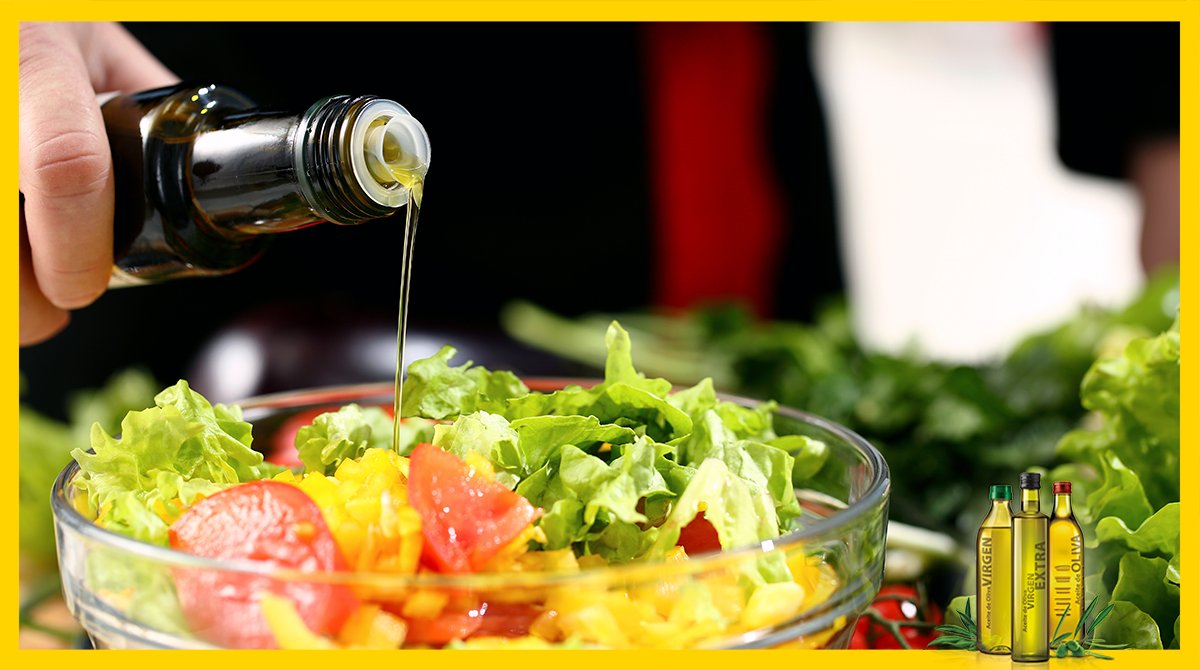 AceitesOlivaES's tweet photo. ¡Feliz vuelta a la rutina! Volvemos a la oficina y al día a día, ¿qué tal si nos cuidamos con recetas sanas? Por ejemplo, las ensaladas: versátiles, saludables y siempre aliñadas con aceite de oliva virgen extra.
#ElComplementoPerfecto #AOVE https://t.co/wXUjhqV5DC
