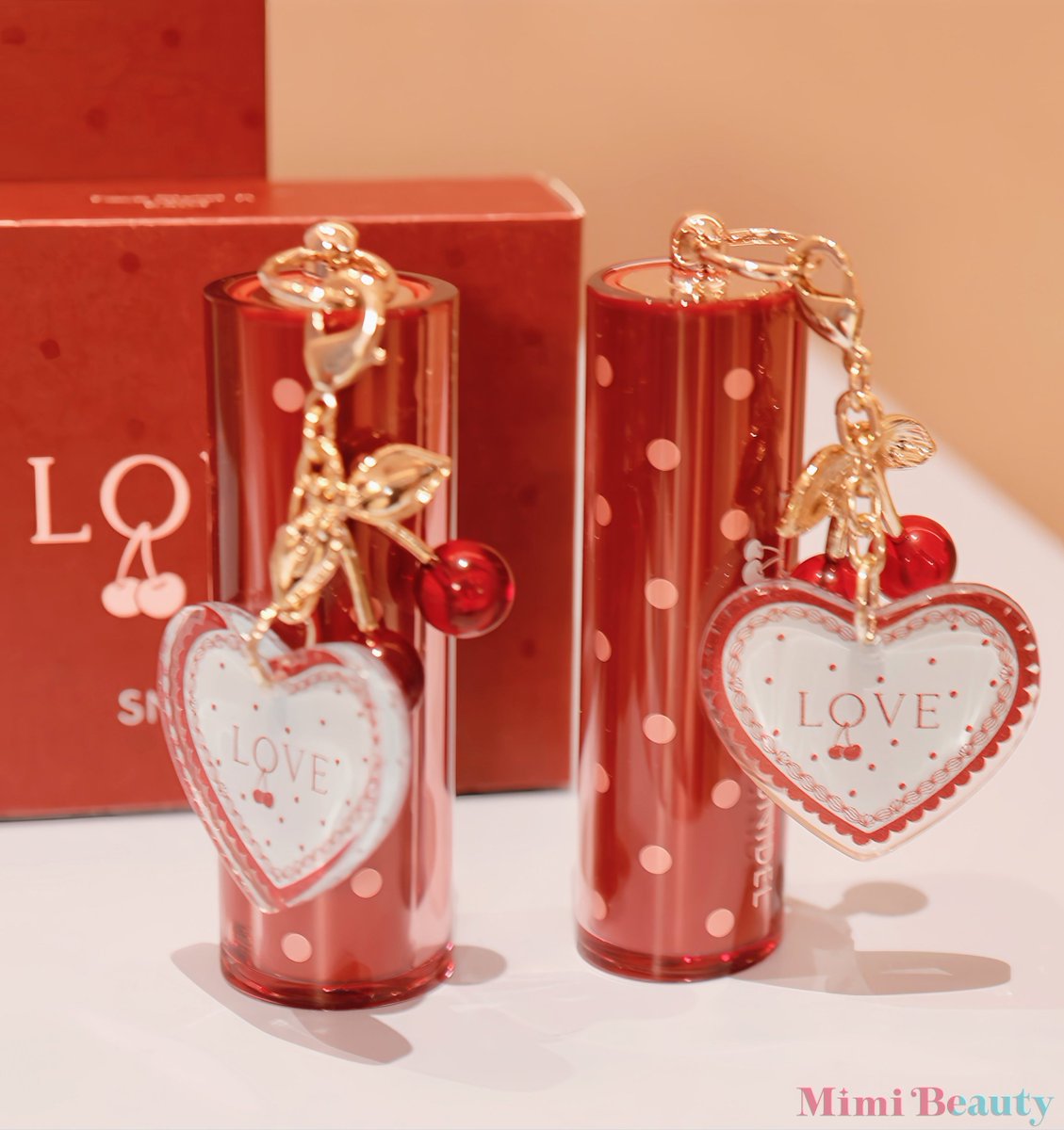 SNIDEL BEAUTYのバレンタイン限定リップ、ついに本日発売🍒🍫 パケも色