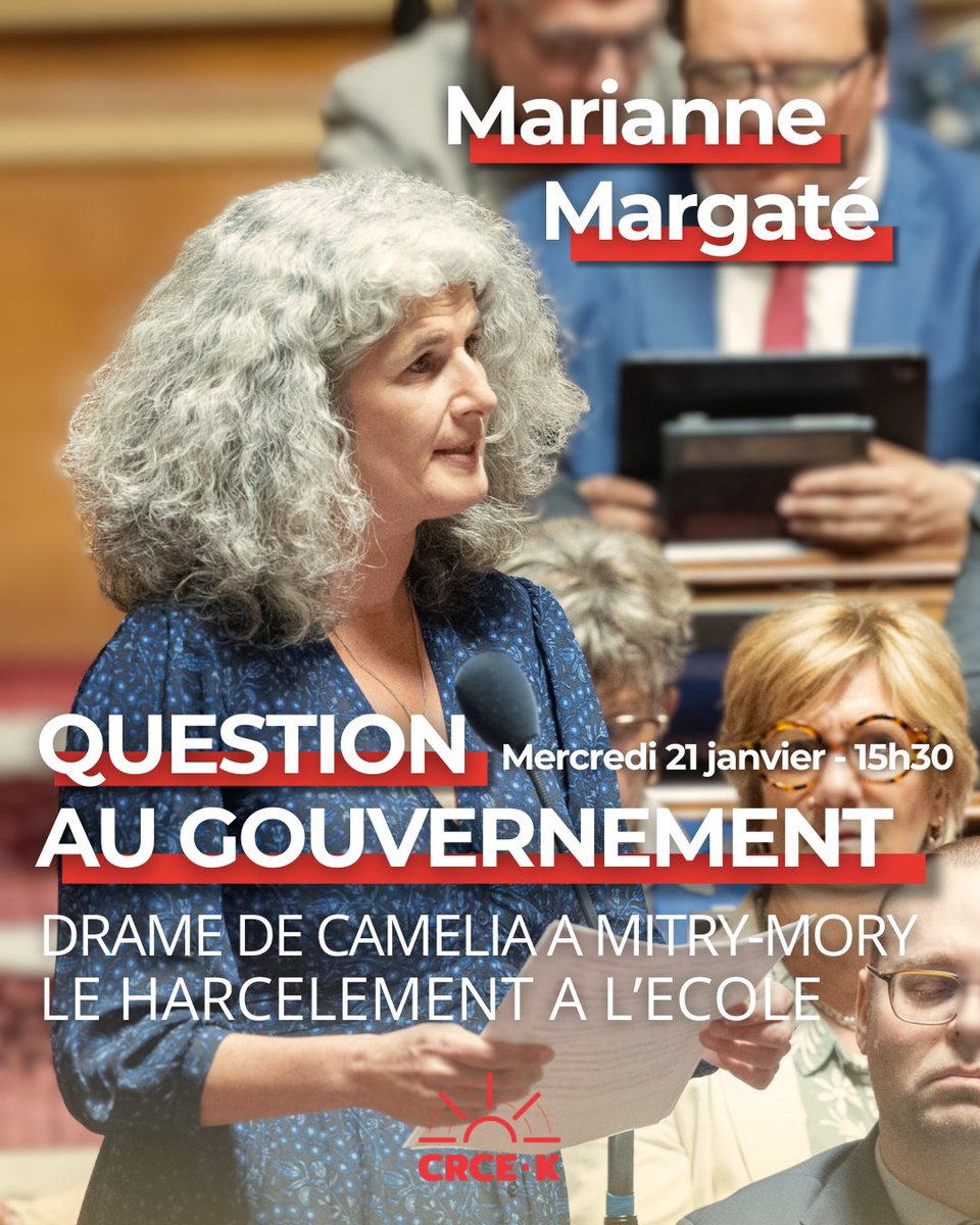 #QAG <a href="/MargateMarianne/">Marianne MARGATÉ</a> posera cet après-midi la question au Gouvernement sur le harcèlement à l'école et les réponses à y apporter.