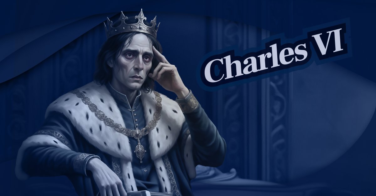 learnpaladin's tweet photo. 👑 Charles VI of France — The Glass King

Some reigns are forged in steel. Others crack like glass.

Known as The Glass King, Charles VI ruled France during one of its most fragile eras. Plagued by mental illness, he believed his body was made of glass, brittle, breakable and always on the verge of shattering.

As his mind fractured, so did the kingdom. Court intrigue deepened, power shifted behind the throne and France slid further into chaos during the Hundred Years’ War.

This is a story about leadership under pressure and what happens when the mind of a king becomes the battlefield.

📲 Discover The Glass King now in the Paladin app: https://t.co/oHx1uHf5Rg