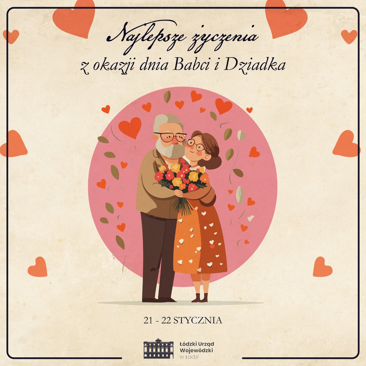 Kochane Babcie, Drodzy Dziadkowie! 💛

Z okazji Waszego święta życzymy Wam zdrowia, szczęścia i wszelkiej pomyślności 🌷.