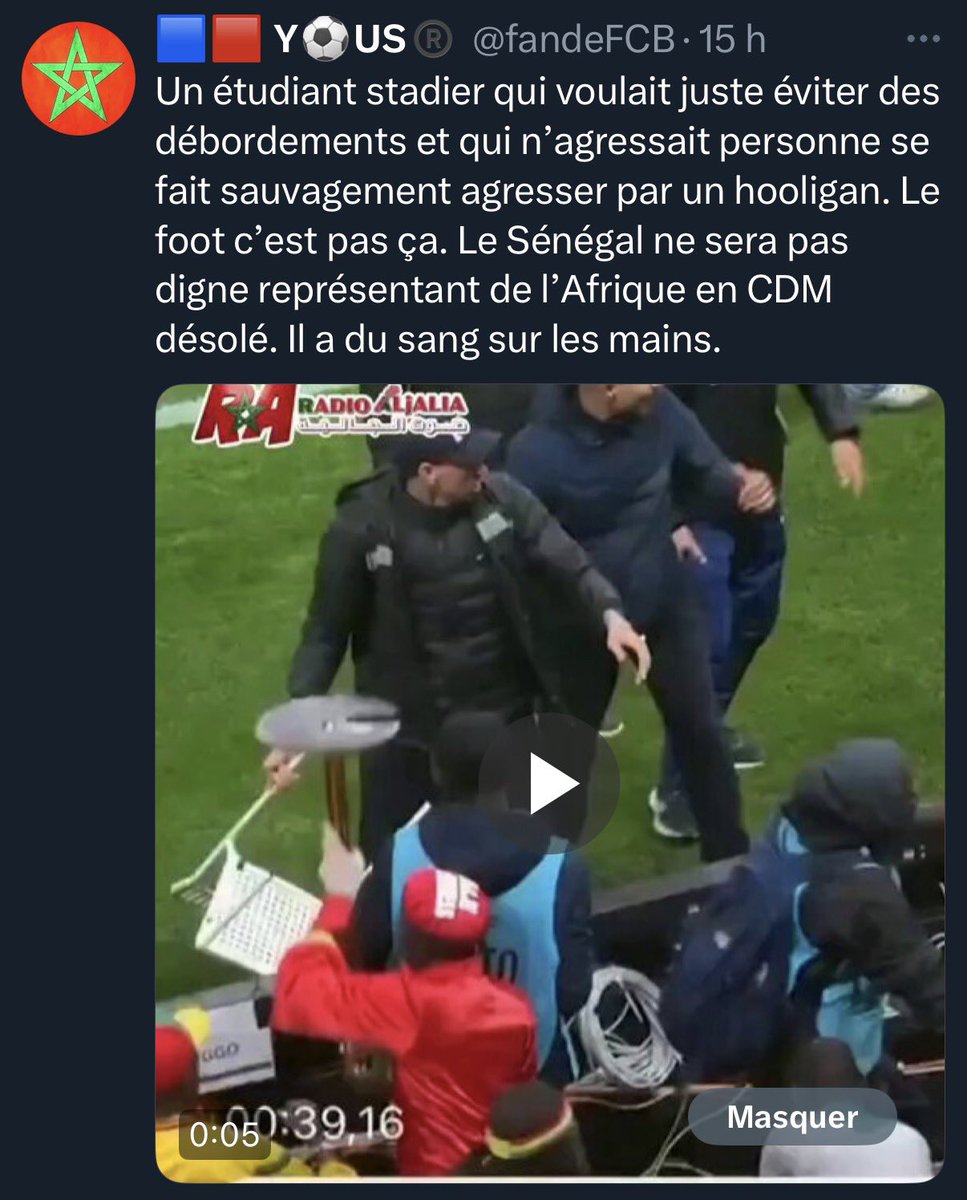 ArthurMelista's tweet image. Cet homme a plus de 60 ans et il parle comme ca pour un match de football🤮