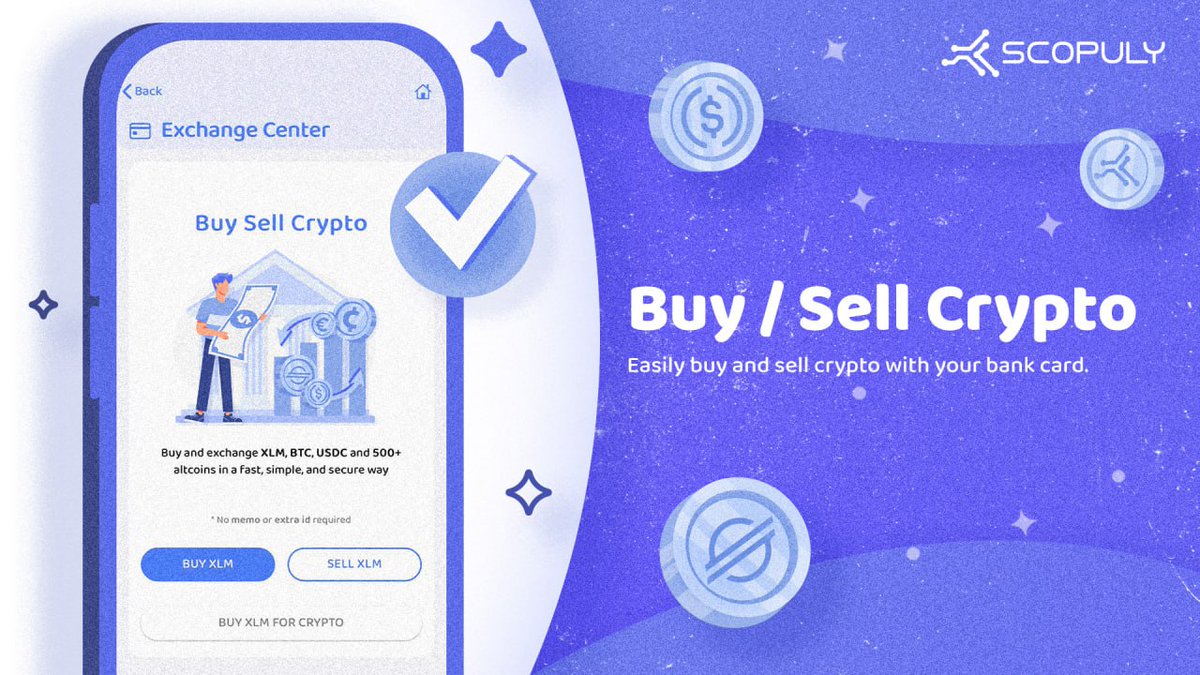 💳 Buy crypto instantly and use it immediately inside Scopuly. No external  wallets. No transfers. Funds appear directly under your control. Ideal for:  ✔️ onboarding new users ✔️ entering liquidity ✔️ swaps