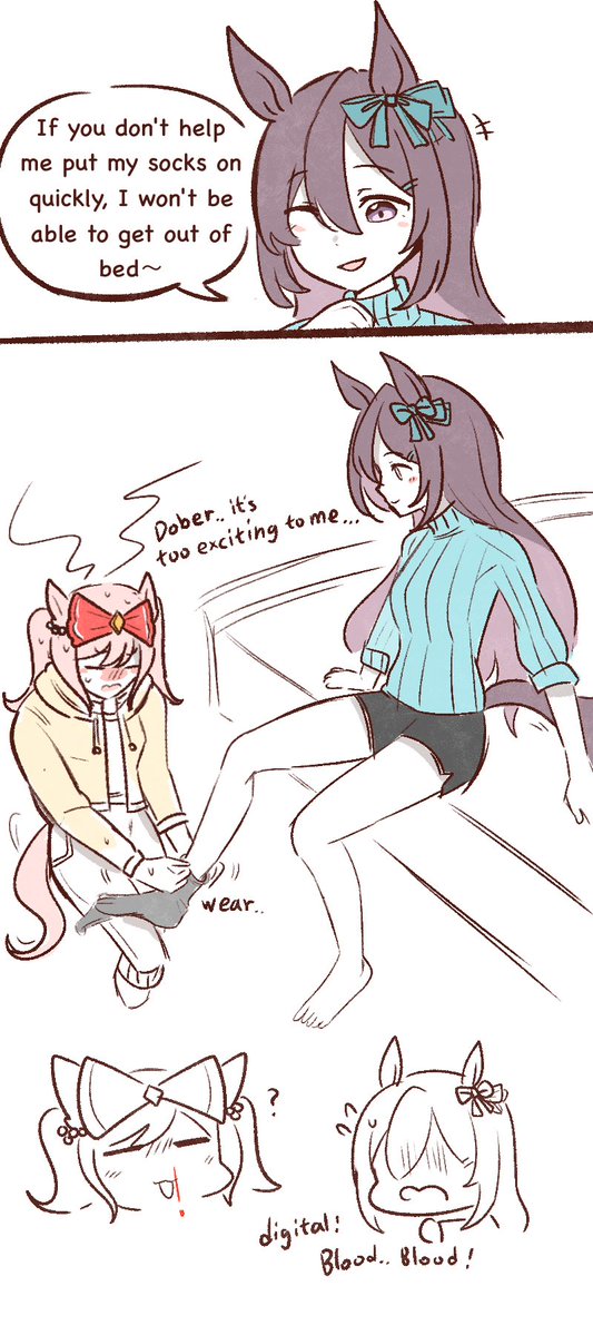 1ofAgnesDigital's tweet image. Helping Dober to put on socks is too exciting for Digital 😂