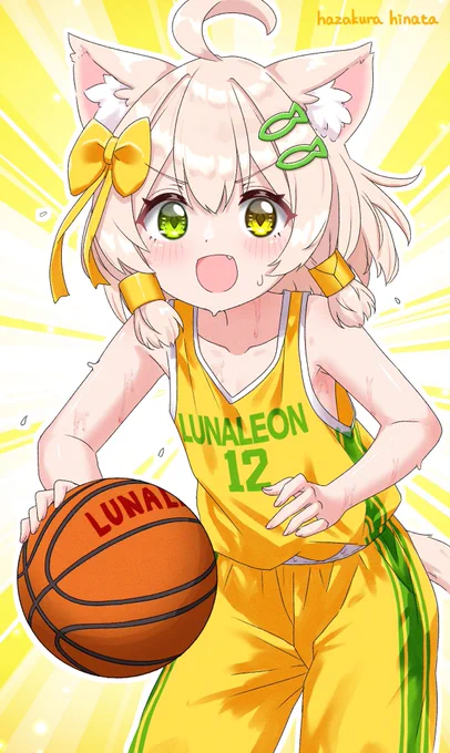かやちゃんとバスケで勝負! #イラスト