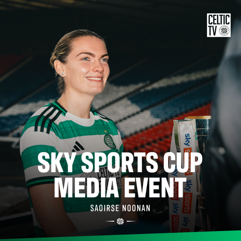 CelticFCWomen's tweet photo. #SkySportsCup Media Event 🏆

🗣️ On Tuesday, Saoirse Noonan attended a media event at Hampden Park ahead of our semi-final against Rangers next month 🔜

Watch in full on YouTube 📺⤵️