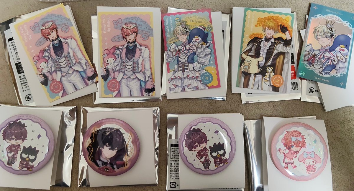 チェキ1枚も出ないって悲しんでたら缶バッジ4分の3推しでた