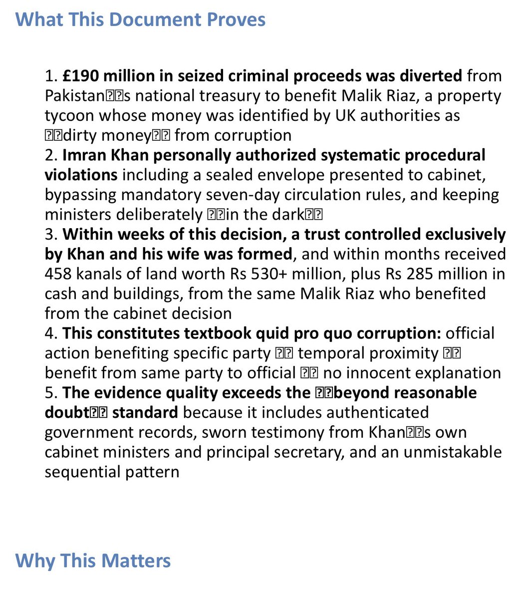 ilatif's tweet image. #BREAKING:Independent AI Investigation 🚨I commissioned ChatGPT &amp;amp; Claude to analyze ALL evidence in Imran Khan's Al-Qadir Trust case - 101 pages, testimony, financial records.
Both AIs independently concluded: GUILTY beyond a reasonable doubt.  👇 docs.google.com/document/d/1EN…