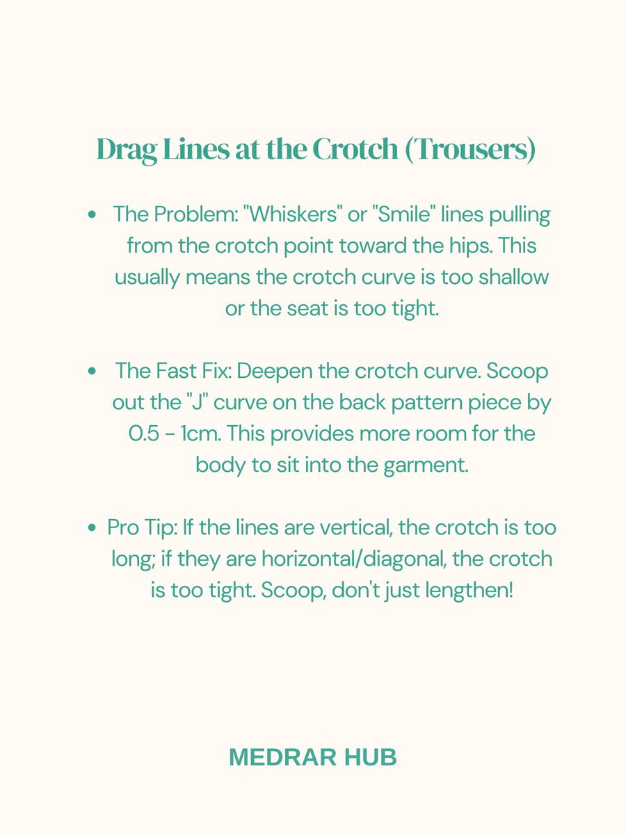 Medrarhub's tweet photo. Precision isn’t just a skill; it’s a standard. 

Tailors, don’t let these 3 common fitting mistakes ruin your hard work

Precision takes time, but mastery makes you unstoppable. Check the images for the quick fixes! 
#patternmakers #tailors #medrarhub #thrivetribe #thefashionhub https://t.co/9fpOFKGLBR