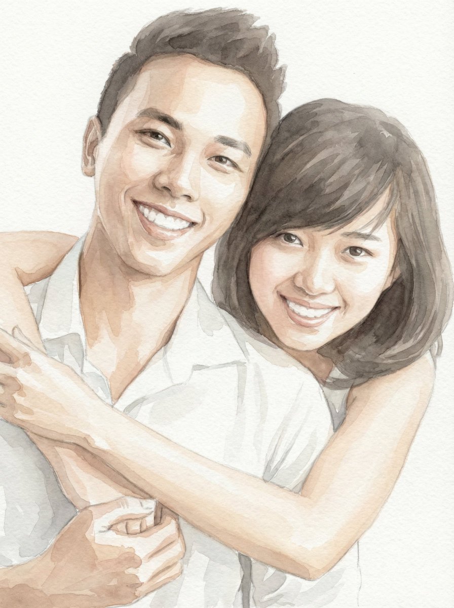 #客製肖像
#情侶肖像
#紀念日禮物
#愛的模樣
#把回憶掛起來
#不是濾鏡
#一輩子的作品