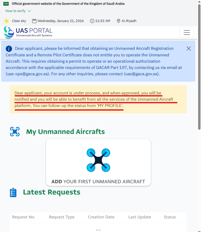 mdikhan786's tweet photo. Dear @ksagaca team , i updated my profile for  drone/UAV request. it been more than 3 month but my profile still show , under process . kindly need your attention in this matter @GACACare https://t.co/QvNPNeHbVm