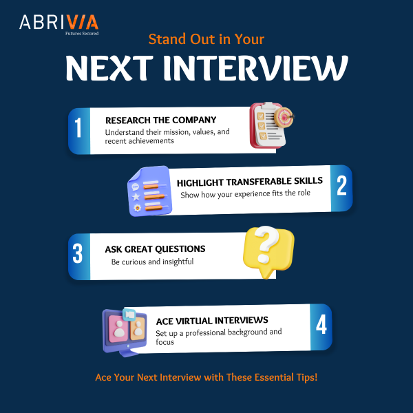 Preparing for a big interview? Success is in the details. Research the organisation, highlight your transferable skills, and ask thoughtful questions—whether virtual or in person.

#InterviewPrep #CareersUK #JobSearch #TeamAbrivia