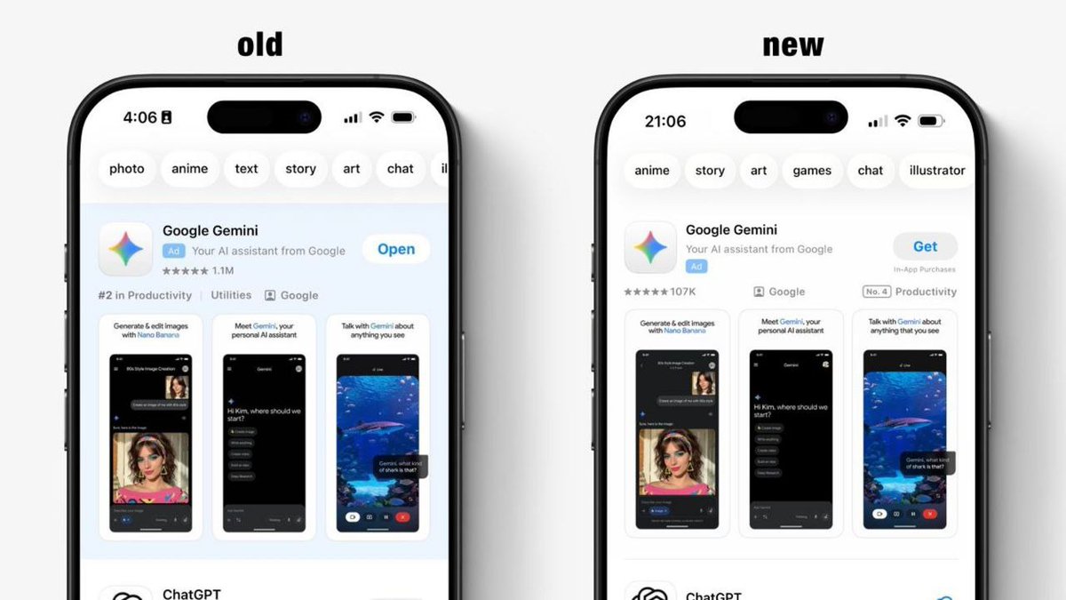 ⚠️Cada vez es más difícil distinguir la publicidad en la App Store de los resultados de búsqueda:

En la versión beta de iOS 26.3 ha desaparecido el fondo azul de los anuncios.