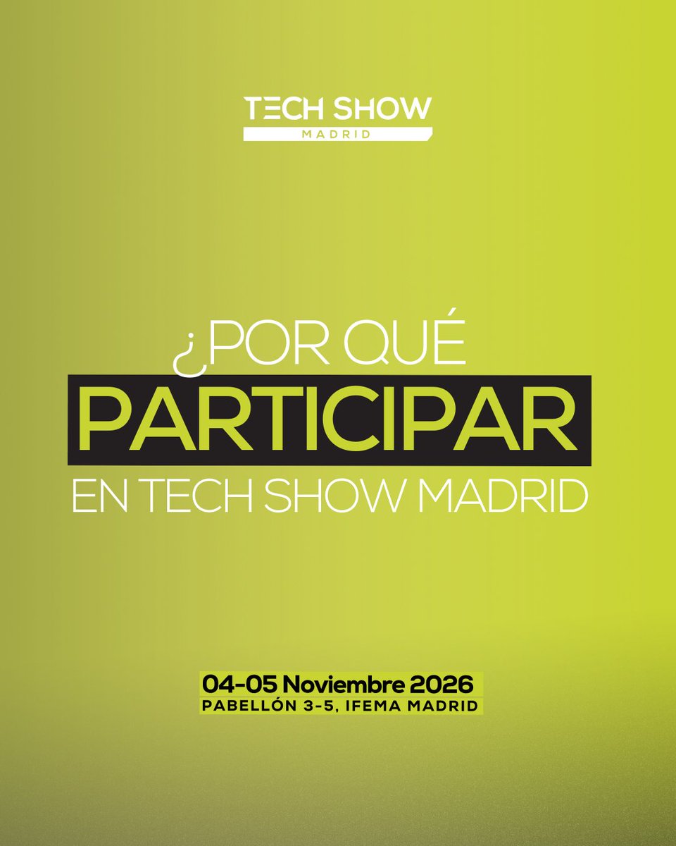 Tech Show Madrid tweet media