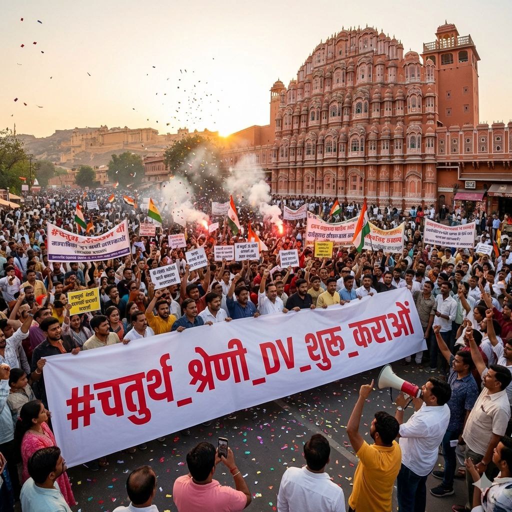 चतुर्थ श्रेणी कर्मचारी भर्ती 2024 की है Pre DV Result आ गया अब स्क्रुटनी फॉर्म क्यों नहीं भरवा रहे <a href="/alokrajRSSB/">Alok Raj</a> जी क्यों, भर्ती पहले ही बहुत लेट हो चुका है बहुत अब देरी सहन नहीं 
54 हजार बेरोजगार मांगे अब रोज़गार 
#चतुर्थ_श्रेणी_DV_शुरू_कराओं