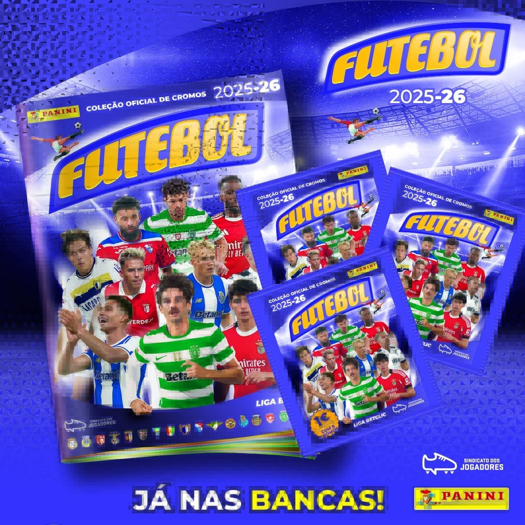 📢O Futebol está de volta com a coleção oficial de cromos FUTEBOL 2025/26.
Para iniciares esta coleção, procura o pack de lançamento por apenas 4.00€; não percas esta oportunidade!
O campeonato está ao rubro… desfruta-o com esta sui generis, coleção  FUTEBOL 2025/26.