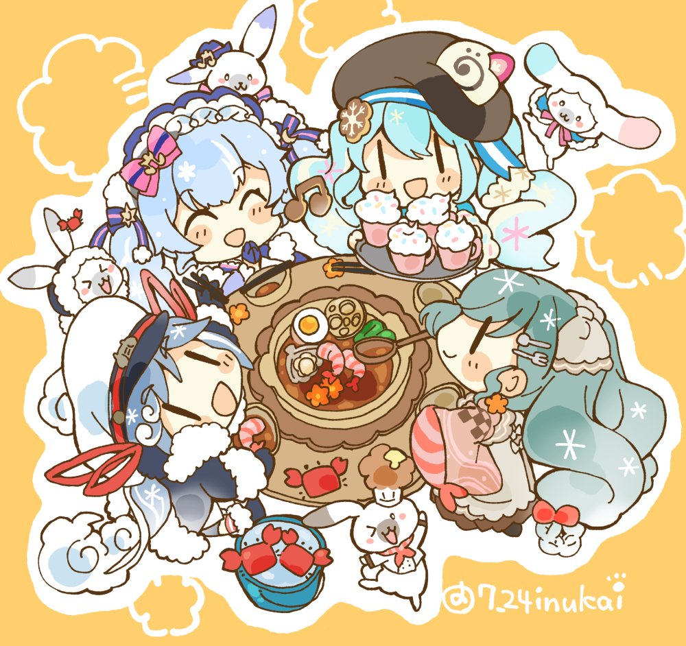 初音ミク ,ラビット・ユキネ ,雪ミク 「【寒い日の #雪ミク】」|犬飼＠4/1ありがとうございました！🌟NEOKET4【B50】のイラスト