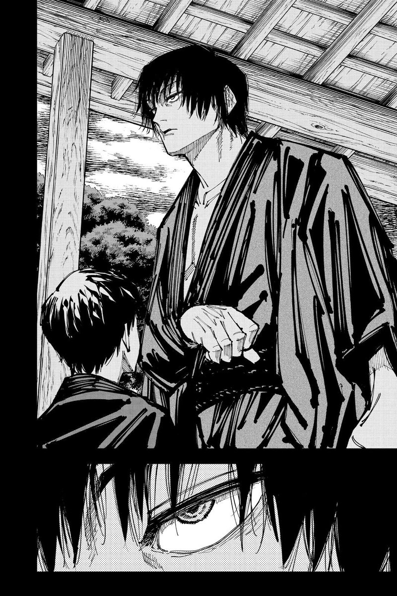 Le regard de Naoya quand il voit Toji pour la première fois, c’est l’instant précis où il comprend qu’il existe des hommes qui n’entrent dans aucun système