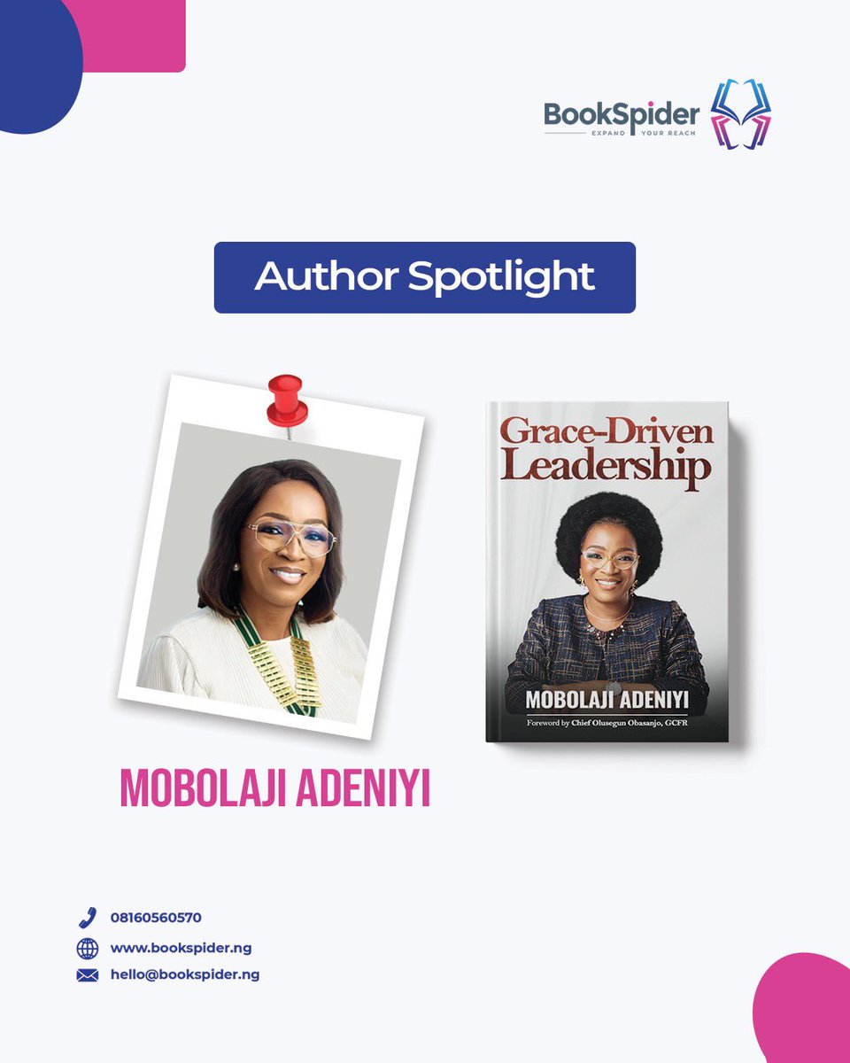 bookspiderng's tweet photo. Arc. Mobolaji Adeniyi Adeola is an Architect, Academician, and the 30th President of the Nigerian Institute of Architects.
She is the author of Grace-Driven Leadership.
#bookspider #authorsspotlight #twitterauthors https://t.co/hm1Yd1J4pW