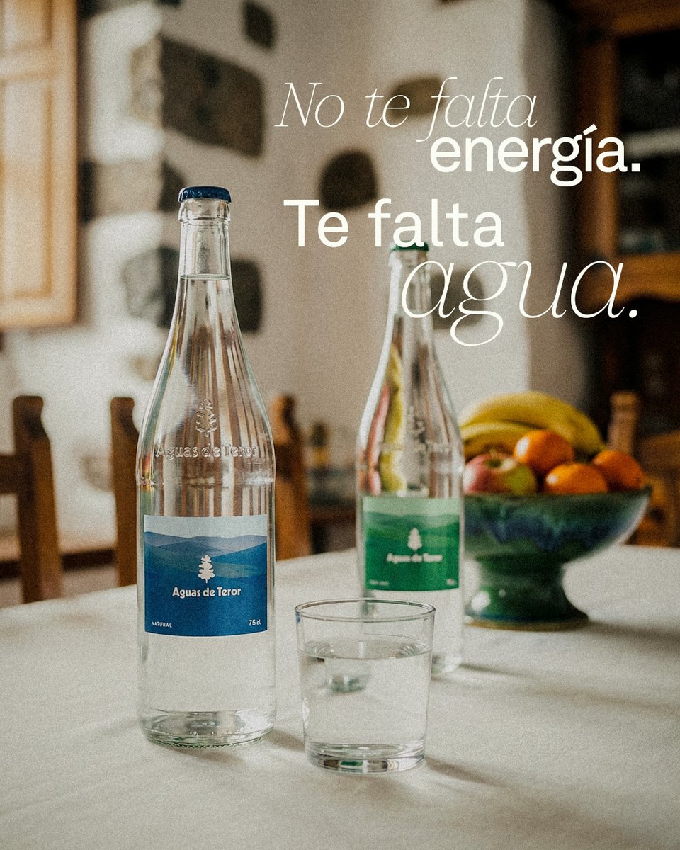 ¿Sin energía? A veces no es cansancio, es falta de agua 💧
La deshidratación afecta a tu concentración, tu ánimo y tu rendimiento físico.

Pero un pequeño gesto lo cambia todo: llena tu vaso, bebe un sorbo y deja que todo vuelva a fluir 💚

#AguasDeTeror #NaceConAlma