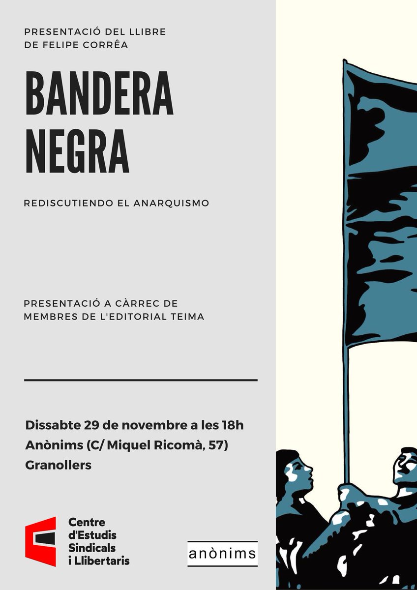 Avui compartim amb vosaltres la gravació de la presentació del llibre “Bandera Negra. Rediscutiendo el anarquismo”. go.ivoox.com/rf/167113001