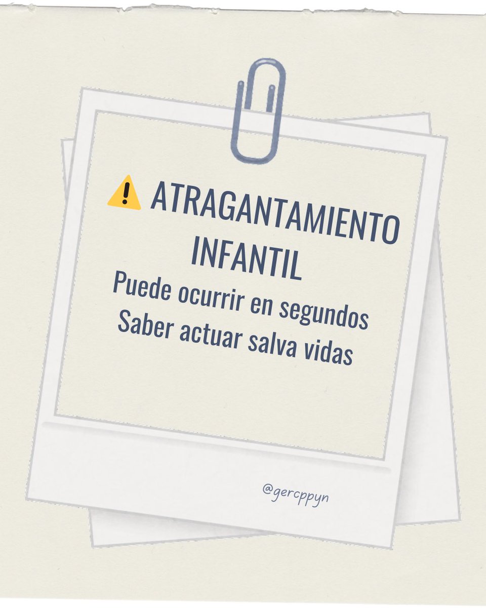 gercppyn's tweet image. El #atragantamiento es un accidente frecuente en menores de 5 años y una de las principales causas de muerte evitable‼️
👀Conocer las maniobras de desobstrucción permite actuar de forma rápida y eficaz, aumentar la supervivencia y reducir secuelas