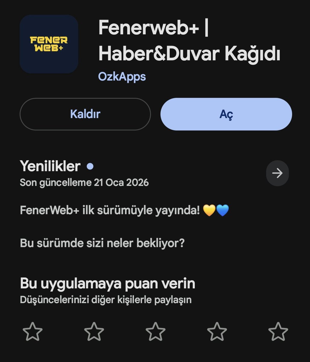Fenerweb122's tweet image. FenerWeb+ ilk sürümüyle yayında! 💛💙

Bu sürümde sizi neler bekliyor?
✅ Güncel Fenerbahçe Haberleri
✅ Yüksek Kaliteli Duvar Kağıtları 
✅ Efsane Marşlar ve Besteler
✅ Çeşitli Oyunlar
✅ Puan Durumu ve Fikstür bilgileri

Büyük Fenerbahçe taraftarı için özel olarak…