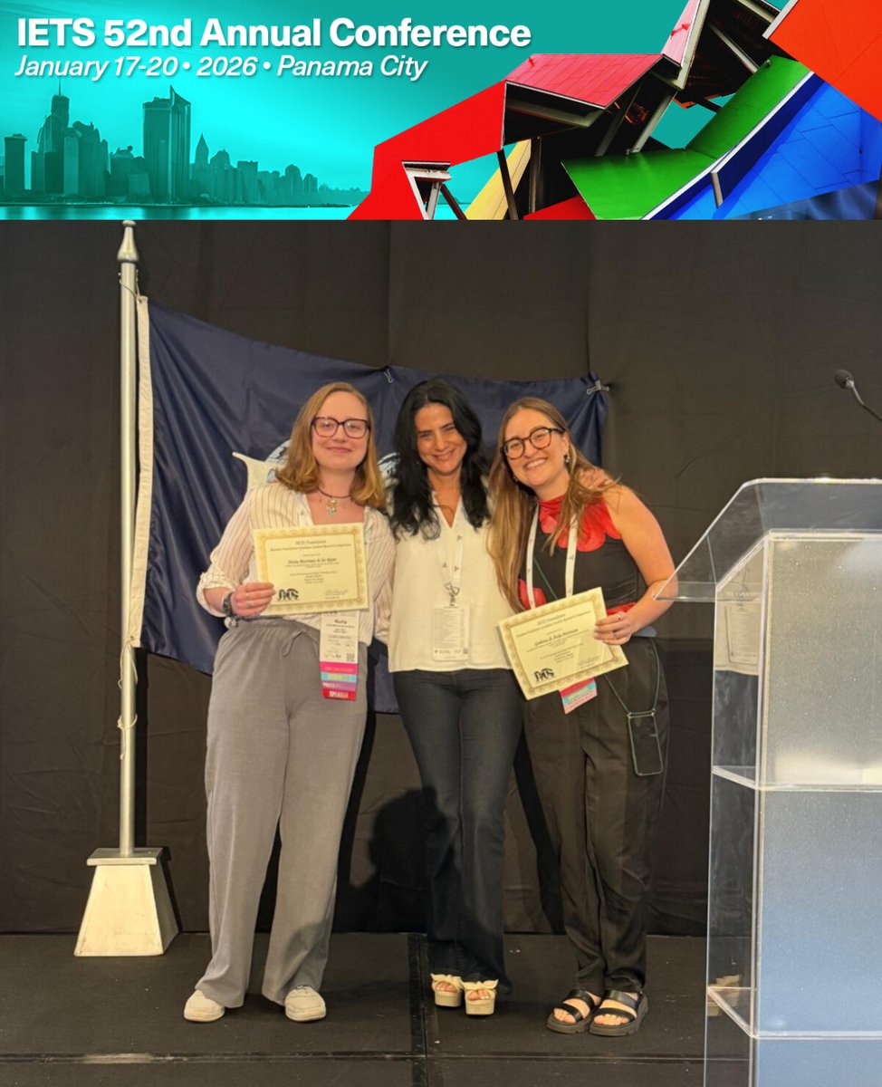 INIA_es's tweet photo. 🎉 Enhorabuena a Giuliana de Ávila y Nuria Martínez, del Dpto. de Reproducción Animal, por ganar el 🥈 2º premio en la competición de estudiantes de la 52ª Conferencia Anual de la International Embryo Transfer Society, celebrada en Panamá 🇵🇦
 #Investigación #Ciencia #TalentoJoven https://t.co/lapu16cFaG