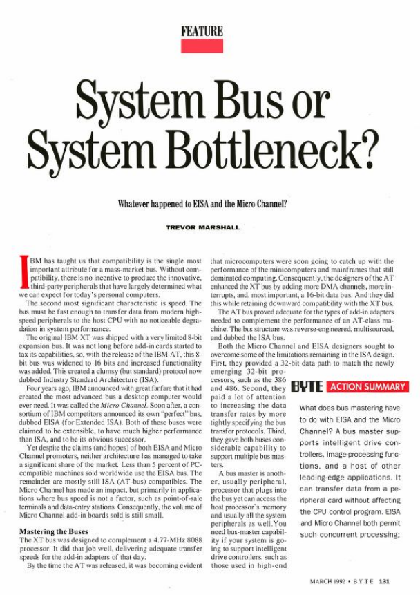 KingBrownym's tweet photo. En los 90 hubo una batalla descomunal por buscar el mejor BUS para mejorar el rendimiento de los periféricos, el problema era la compatibilidad en los PC's de la época.
#ByteMagazine Marzo de 1992
https://t.co/I5SrlMH2LK https://t.co/Ybdf4TC2KF