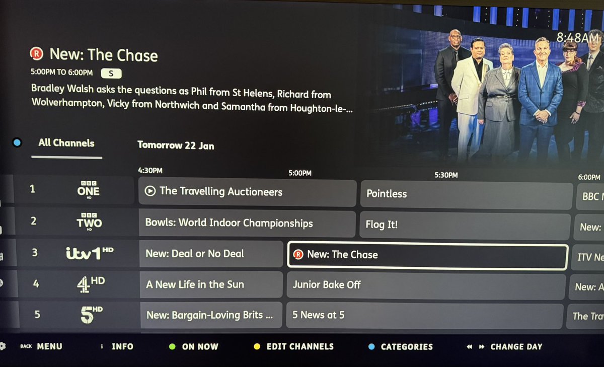 So this is happening my episode of ITV’s <a href="/ITVChase/">The Chase</a> will be on tomorrow, 

Thursday 22nd January 🧠😬

Tune in to see whether I embarrass myself or not… 😄📺

 #TheChase #BeatTheChaser #ITV #BradleyWalsh #TheChaser #Quiz