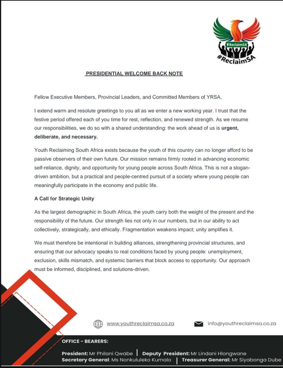 ReclaimSA_'s tweet photo. Attention Reclaimers 🇿🇦💯

Please see below the presidential welcome notice document #ReclaimSA Official (YRSA) https://t.co/IF6qwszZ0l