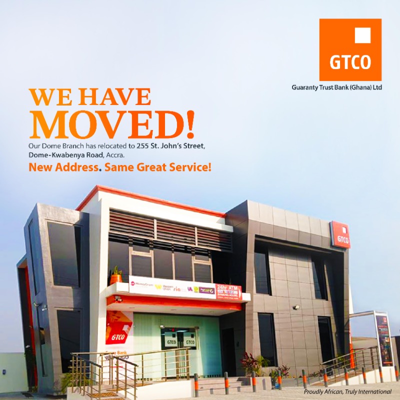 GTBankGhana's tweet photo. Four new locations. Still the GTBank you trust! 
Now in Ho, Teshie, Bolga, and the newly relocated Dome.
Need directions? Call 0800 124 000.