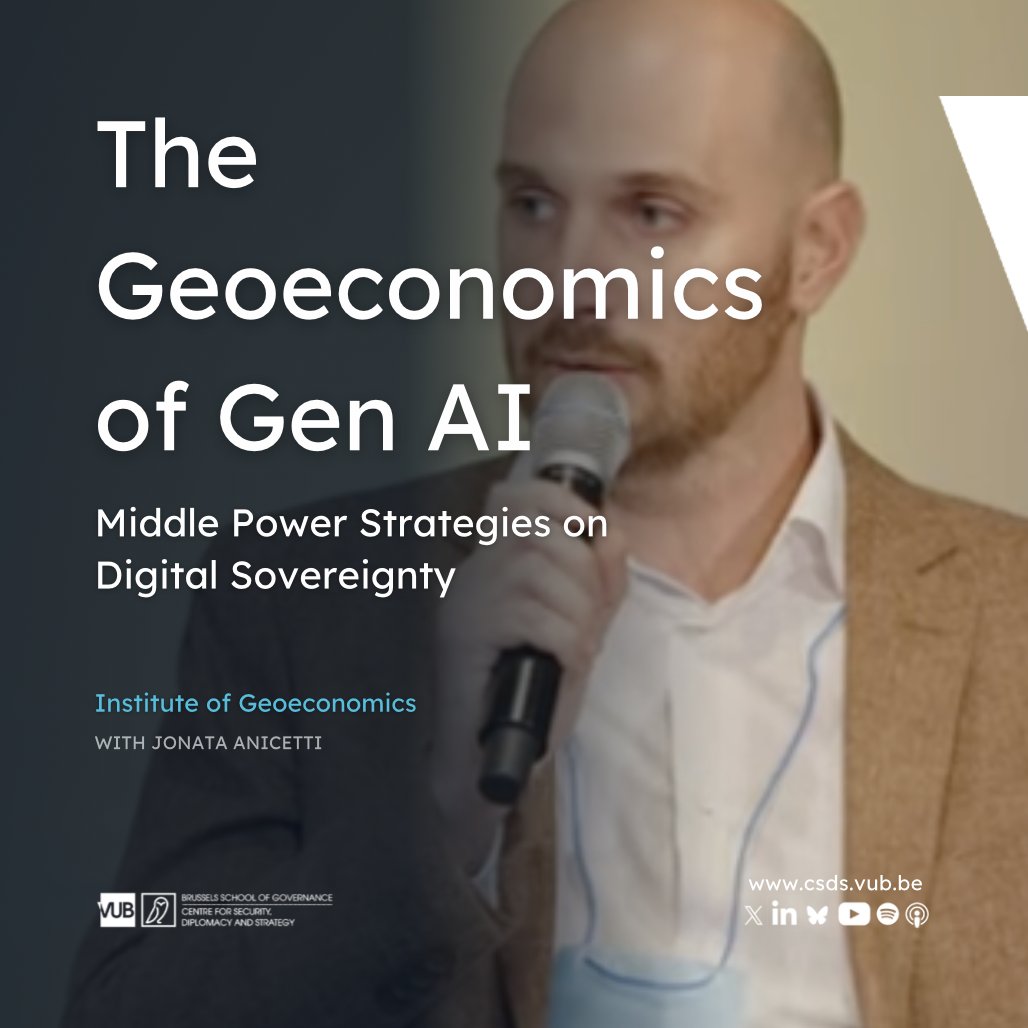 CSDS_Brussels's tweet photo. Recently, the Institute of Geoeconomics in Japan held the "Geoeconomics Summit 2025", and the recording of an interesting panel is now online. Our own Jonata Anicetti delves into European responses to digital sovereignty and geoeconomics.

Watch
https://t.co/Z9nLladuHv https://t.co/TECc6EbmWz