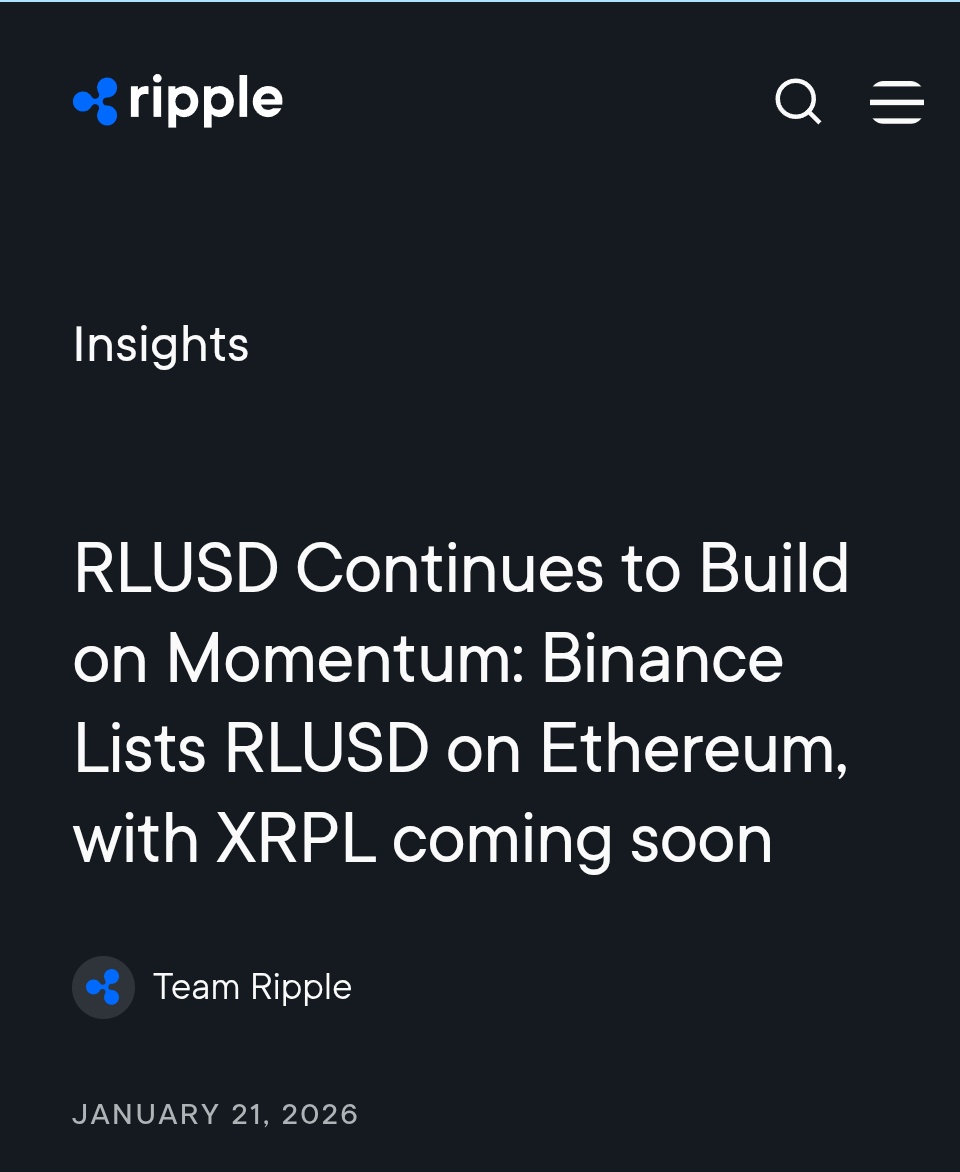 RLUSDがBinanceに上場さ! Coinbaseと並ぶvolumeのBinanceへの上場は華やかだね!  XRP/RLUSDとRLUSD/USDTの取引ペアも開始となり,Binance Earn等も利用できるようで賑わいそうさ!  RLUSDはXRPL由来の低コストで高速な取引が可能だし,今回の上場で需要が更に増すのが楽しみだね!