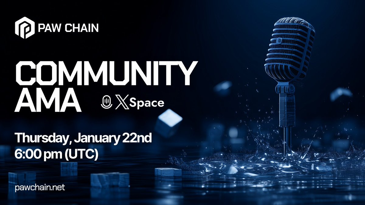 PawChain's tweet image. GM! 👋

We’re hosting an AMA this Thursday, Jan 22 at 6PM UTC focused on:
🔸 Why liquidity is being paused
🔸 What happens next
🔸 How we’re aligning product and protocol

If you read last week’s blog, this session is your chance to go deeper.

🎙️ Join us live Thursday or drop…
