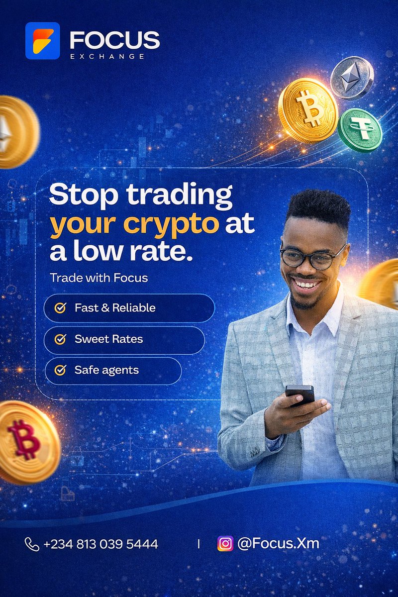 Focus_Xm's tweet photo. There is money on ground! 💸 Don't let your crypto sit idle at low rates, we are live and active to give you the best market value for your BTC, USDT, and Gift Cards.
Trade Fast. Trade Safe. Trade with Focus. 🎯⚡️

✅ Instant Credit
✅ No Stories
✅ Verified &amp; Secure https://t.co/ugacesX9Wd